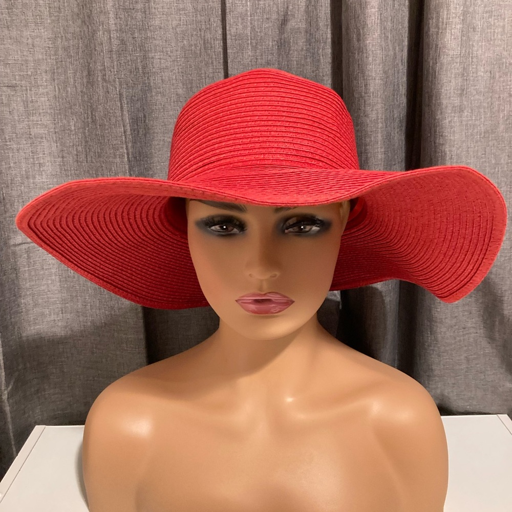 Red floppy hat
